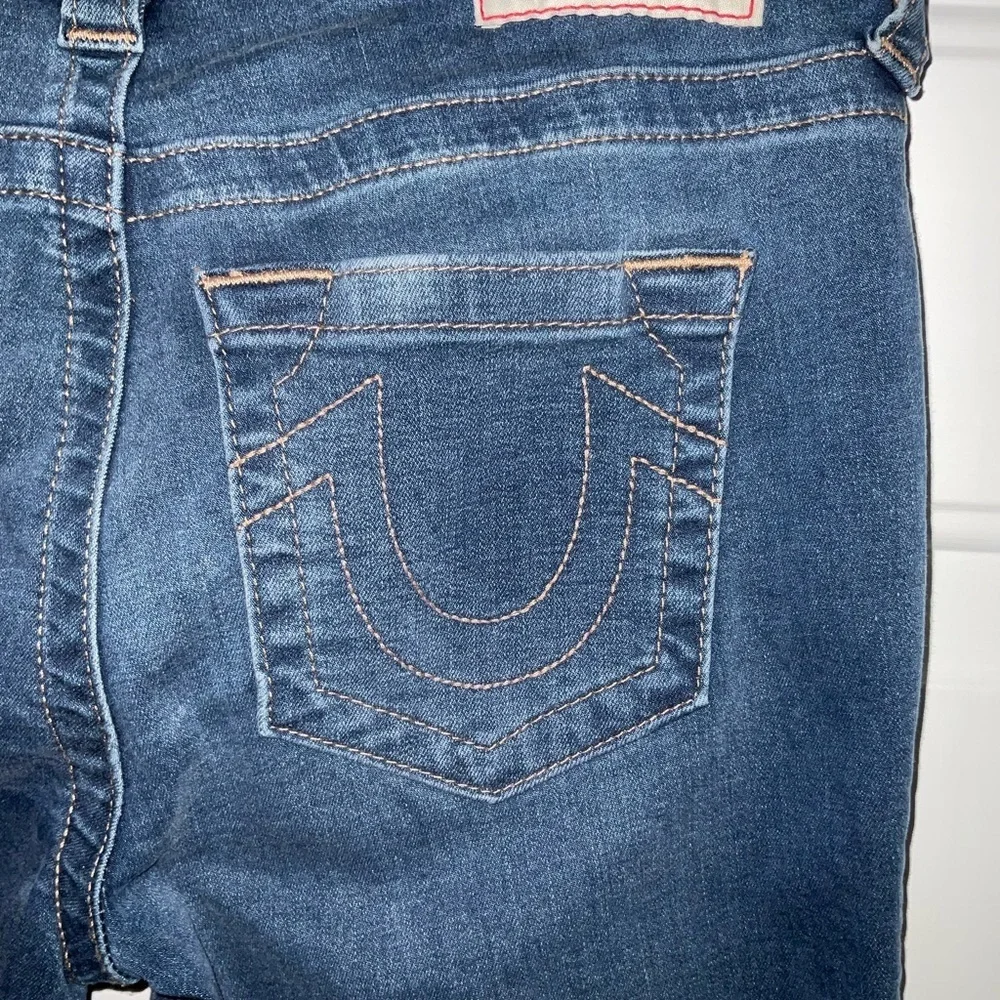 True Religion Becca Mid Rise Bootcut Dark Denim‎ Jeans Size 28